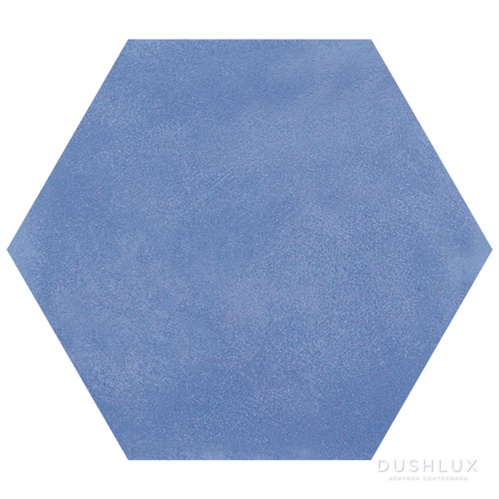 Фото Grandinetti Anima Цеметная плитка 20x1.3см, шестиугольник, универсальная, цвет: A4 azul blue