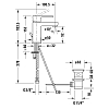 Duravit B.2 Смеситель для раковины, 1 отв., с донным клапаном, излив 101мм, цвет: хром