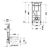 Duravit DuraSystem Рама для установки подвесного унитаза 114.8x50x15.5 см, в сборе с бачком 9л