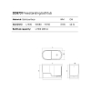 Dea Design Single Ванна 110x58x75см., отдельностоящая, Solid Surface, цвет: Black №16