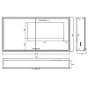 EMCO Prestige2 Зеркальный шкаф 66x131.5см., встраиваемый, LED-подсветка, 2 двери, 2 полки, розетка, без EMCO light system