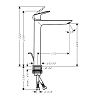 Hansgrohe Logis Смеситель для раковины, 1 отв., с донным клапаном, цвет: хром