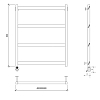 Secado Комано Grado Полотенцесушитель 50x60 см, электрический, цвет: черный матовый