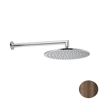 Cisal Shower Верхний душ 30см., с настенным держателем 40см., цвет: темная матовая латунь