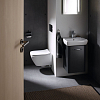 Geberit Smyle Square Унитаз 35х54см., подвесной, безободковый, с крышкой-сиденьем и микролифтом, цвет: белый