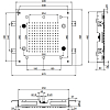 Fima Carlo Frattini Soffioni Верхний душ 50x50см., потолочный, Harmonia c LED подсветкой для хромотерапии, цвет: черный матовый