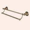 TW Harmony 012, полотенцедержатель двойной 58см, подвесной монтаж, цвет: бронза