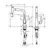 Hansgrohe Talis Select M51 Смеситель для кухни, на 1 отв, поворотный излив 223мм с вытяжным душем, 1jet, h222мм, кнопка вкл/выкл, цвет: под сталь