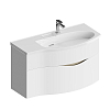 Kerama Marazzi Riva Тумба 100см., подвесная, с раковиной, правая, цвет: белый матовый