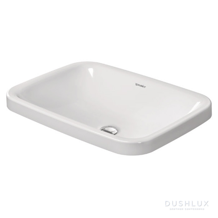 Фото Duravit DuraStyle Раковина 60x43см., без отв., встраивания сверху, без перелива, цвет: белый