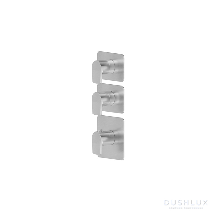 Фото Newform Haka Смеситель для душа, термостатический, на 2 источника, цвет: PVD brushed stainless steel