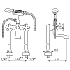 Stella 130 Напольный смеситель для ванны 3274CL306 с ручным душем, цвет: хром