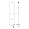 CEA Design BOLD Душевая колонна со смесителем и верхним душем, напольная, Aerated rain jet, цвет: нержавеющая сталь