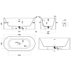 Salini Perla Plus Ванна 170x80см., отдельностоящая, S-Sense, цвет: белый глянцевый