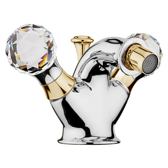Webert Karenina Смеситель для биде, цвет: хром/золото/кристаллы Swarovski