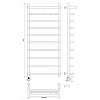 Secado Мерида 1 КСП Полотенцесушитель 40x120 см, электрический, цвет: хром