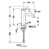 Duravit C.1 Смеситель для раковины, 1 отв., излив 113 мм, цвет: хром