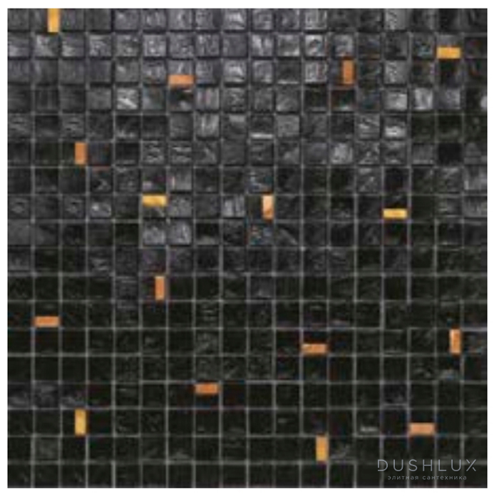 Фото Sicis Colors Мозаика 29.5x29.5см, универсальная, стекло, цвет: black/gold-kaki