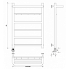 Secado Триада 1 КСП Полотенцесушитель 50x80 см, электрический, цвет: хром