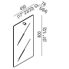 Agape Dot line Прямоугольное зеркало, 80x45см, с полированной кромкой, цвет: черный