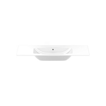 Duravit Me by Starck Раковина для мебели с перел., без отв. под смес., 123x49cм, с покрытием Wondergliss, цвет: белый
