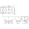Villeroy&Boch Antheus Ванна 155х75х63.2см., отдельностоящая, Quaryl®, цвет: альпийский белый