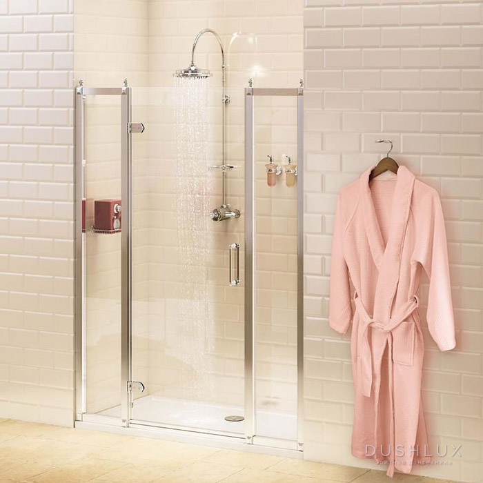 Фото Burlington Britton Дверь на петлях 90x40см., цвет: хром