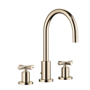Dornbracht Tara Смеситель для раковины, на 3 отв., с донным клапаном, цвет: Шампанское