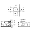 Duravit DuraStyle Rimless Унитаз подвесной 37x54 см, безободковый, с покрытием WonderGliss, с вертикальным смывом, цвет: белый