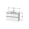 Duravit D-Neo Тумбочка подвесная 98.4x45.2x62.5 см, раковина, 1 ящик, цвет: белый высокоглянцевый