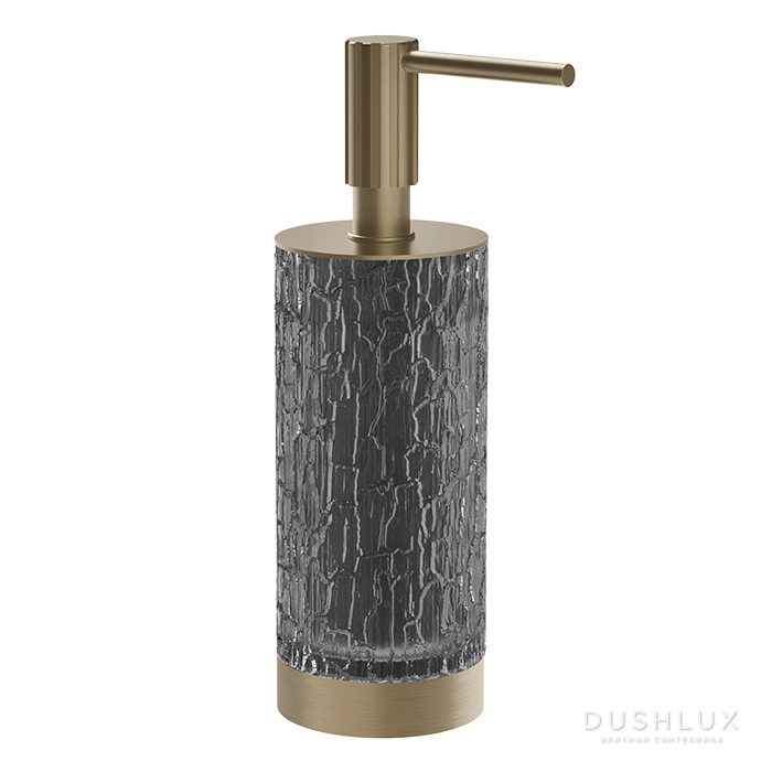 Фото Gessi Incastri Дозатор для жидкого мыла, настольный, цвет: Finox Brushed Nickel/Light Smoke