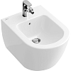 Villeroy&Boch Subway 2.0, Биде подвесное, 1 отверстие под смеситель, с переливом, 37x56.5см, с антигрязевым покрытием CeramicPlus, цвет: белый