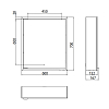 EMCO Prime Зеркальный шкаф 60x70см., с подсветкой, навесной, 1 дверь, R, 2 полки, розетка, цвет: черный