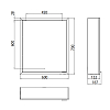 EMCO Prime Зеркальный шкаф 60x70см., с подсветкой, навесной, 1 дверь, L, 2 полки, розетка, цвет: белый