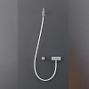 CEA Design FREE IDEAS Ручной душ с держателями и шлангом 150см, настенный, 1 режим, Rain jet, цвет: нержавеющая сталь/белый