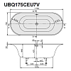 Villeroy&Boch Cetus Ванна 175х75см., встраиваемая, овальная, цвет: белый