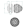 THG MARQUISE BLANC DECOR PLATINE Ручка дверная одинарная, декор белый/платина, цвет: хром