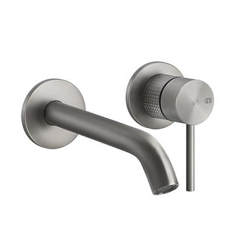 Gessi 316 Встраиваемый смеситель для раковины с изливом 146-116мм, цвет: steel brushed