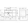 Kerama Marazzi Cubo Тумба 90см., подвесная, с ящиками, левая, цвет: мальва матовая/орех