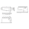 Hatria G.Angolo Раковина подвесная 130x50см, на 1 отверстие, Sx, цвет: белый