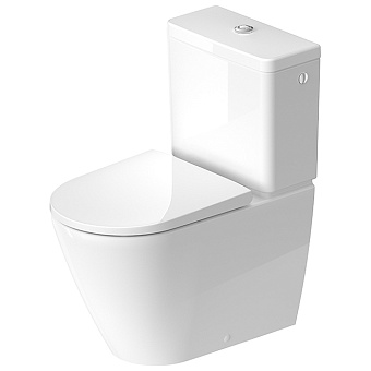 Duravit D-Neo Моноблок 37x65 см, безободковый, слив универсальный, HygieneGlaze, цвет: белый