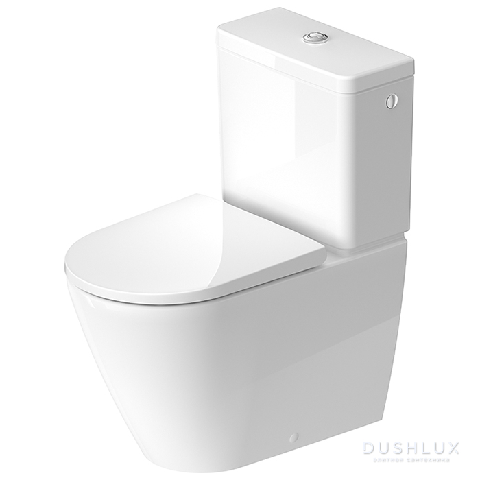 Фото Duravit D-Neo Моноблок 37x65 см, безободковый, слив универсальный, HygieneGlaze, цвет: белый