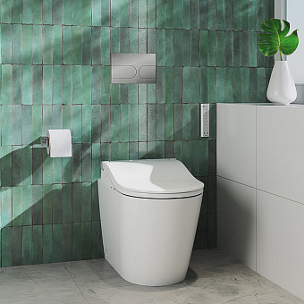 TOTO RP Унитаз 38x64см, напольный, безободковый, сиденье Washlet RW, цвет: белый