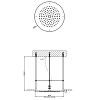 Gessi Emporio shower Верхний душ Ø36см., TONDO, потолочный, цвет: Mirror Steel