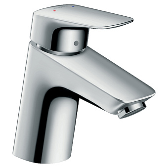 Hansgrohe Logis Смеситель для раковины 70 на 1 отв. с метал. донным клапаном, излив 107мм, h67мм, цвет: хром
