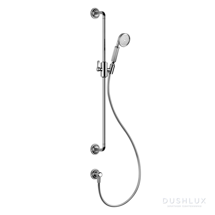 Фото Gessi Venti20 Душевой гарнитур с ручным душем, шлангом 1500 мм. и подводом воды, цвет: хром