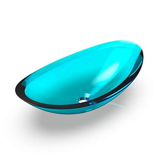 Knief Charm Shape Раковина 58.1x33.1x16.9см., накладная, без отв., из полимерного материала, цвет:  Aquamarin Blue # 100
