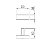 Fantini Linea Крючок, подвесной, цвет: хром