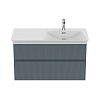 Ideal Standard Finesse Тумба с раковиной 100x50см, подвесная, DX, 2 ящика, 1 отв., цвет: пепельно-голубой матовый