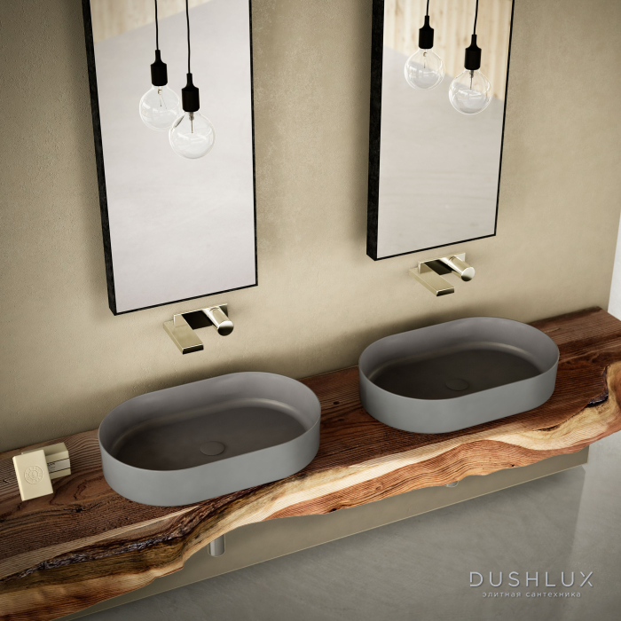 Фото Cielo Shui Comfort Раковина 60х38х12.5 см, без отв., накладная, овальная, цвет: Brina